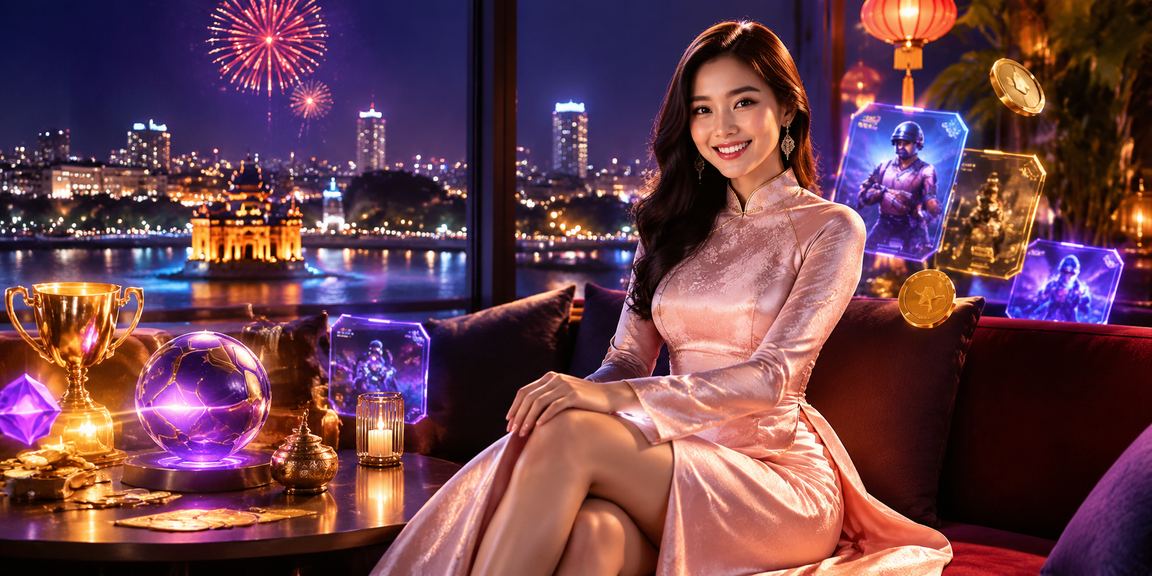 Bạn trẻ Hà Nội trong trang phục áo dài theo dõi kết quả xổ số và cá cược esports trực tuyến